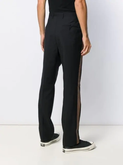 Shop Lanvin Striped Slim-fit Trousers In Blue