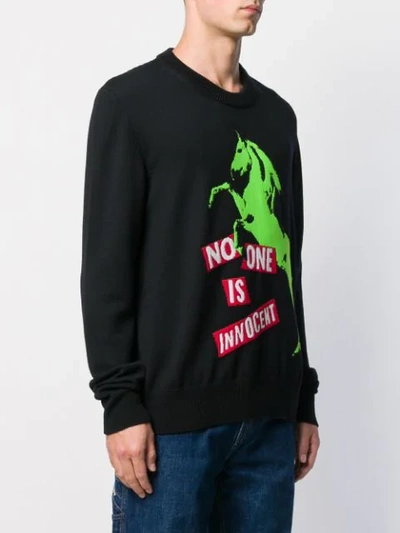 Shop Nasaseasons No One Is Innocent Patch Sweater In Black