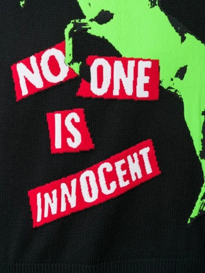 Shop Nasaseasons No One Is Innocent Patch Sweater In Black