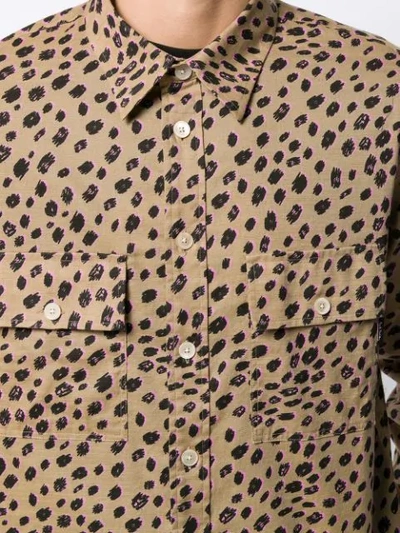 Shop Ps By Paul Smith Cheetah Print Overshirt In Brown