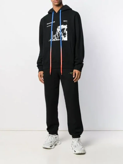 Shop Off-white Logo Print Sweatpants In Black