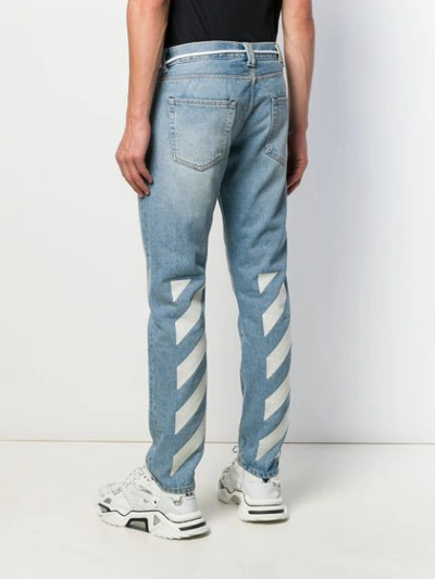 Shop Off-white Straight Leg Jeans In Blue