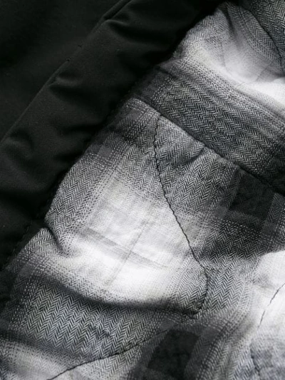 Shop Acne Studios Contrast Drawstrings Padded Parka Coat In Black