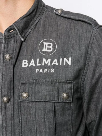 Balmain Logo Shirt In Black