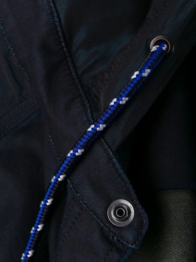 Shop Diesel Hooded Zipped Jacket In Blue
