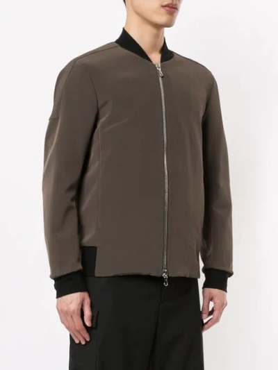 Shop Attachment Zipped-up Bomber Jacket In 912