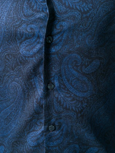 Shop Etro Paisley Print Shirt In Blue