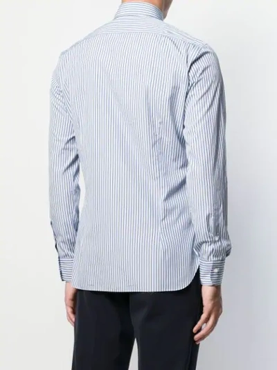 Shop Barba Striped Slim-fit Shirt In Blue