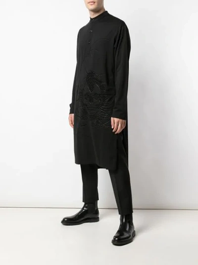 Shop Yohji Yamamoto Skull Long Shirt In Black