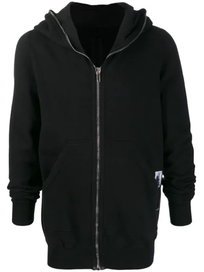 Shop Rick Owens Drkshdw Longline Zip Front Hoodie In Black