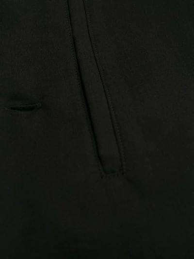 YOHJI YAMAMOTO BUCKLED COLLAR LONGLINE SHIRT - 黑色