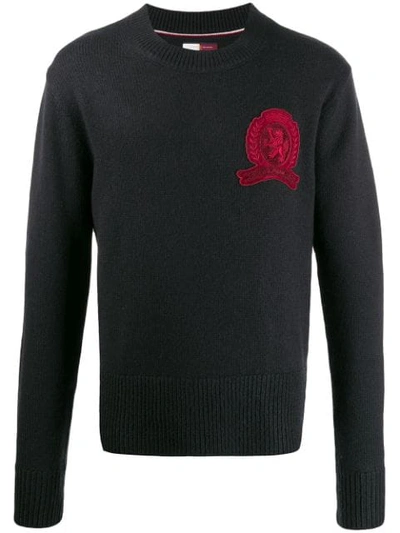 Shop Tommy Hilfiger Crest Jumper In Grey