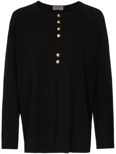 Shop Yohji Yamamoto Long-sleeve T-shirt In Black