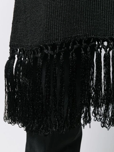 Shop Comme Des Garçons Homme Deux Knit Fringed Jumper In Black