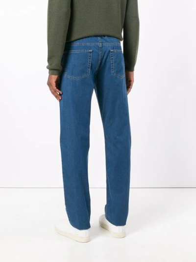 Shop Canali Regular-fit Jeans In Blue