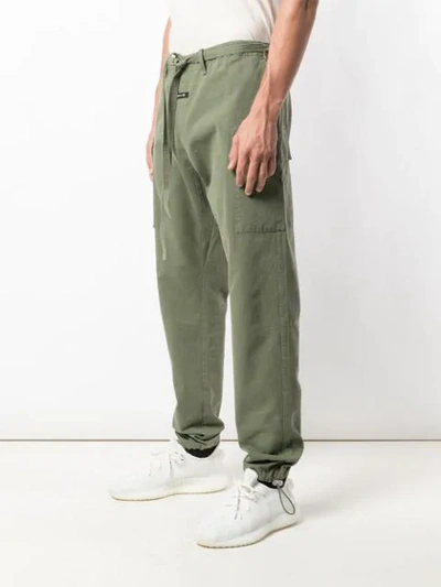 Shop Fear Of God Drawstring Trousers In Green