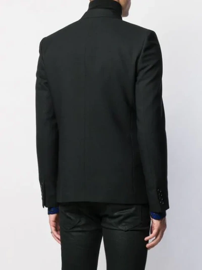 Shop Saint Laurent Double-breasted Blazer In Black