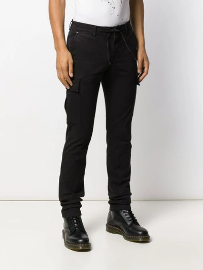 Shop 7 For All Mankind Drawstring Slim-fit Jeans In Black