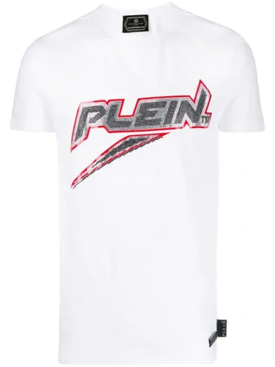 Shop Philipp Plein Logo Print T-shirt In White