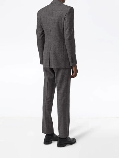 Shop Burberry Classic Fit Prince Of Wales Check Wool Suit In Charcoal Melange