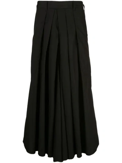 Shop Yohji Yamamoto Pleated Waist Trousers In Black