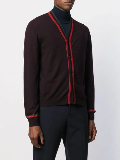 Shop Etro Knit V-neck Cardigan In Black