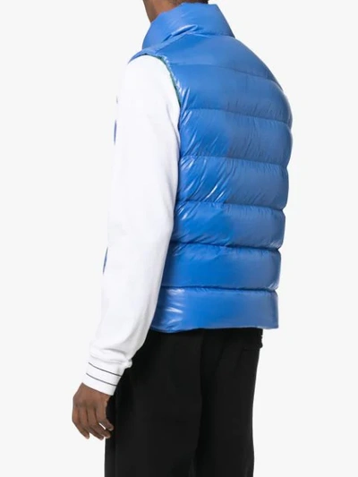 Shop Moncler Tib Padded Gilet In Blue