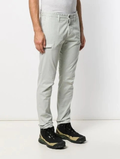 Shop Stone Island Loose Fit Cargo Trousers In Grey