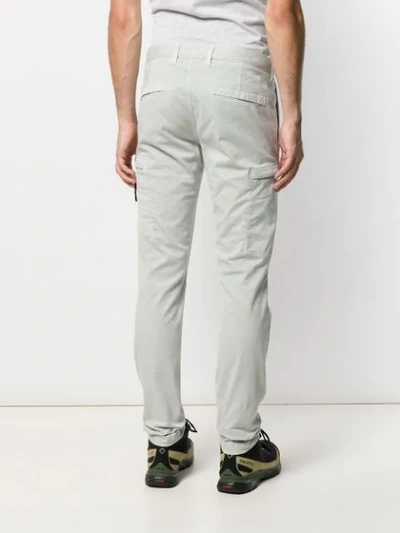 Shop Stone Island Loose Fit Cargo Trousers In Grey
