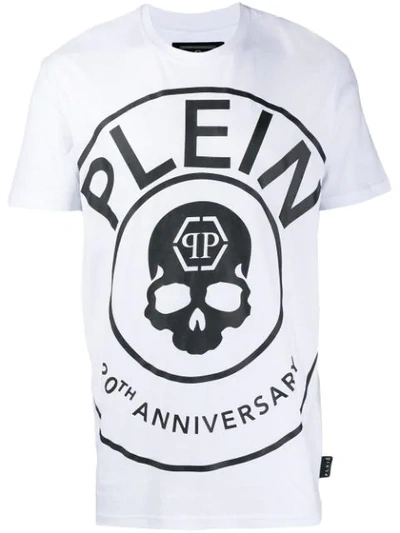 Shop Philipp Plein T-shirt Mit Logo In 01 White
