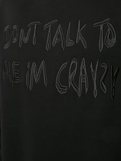 Shop Haculla 'i'm Crazy' Print Sweatshirt - Black