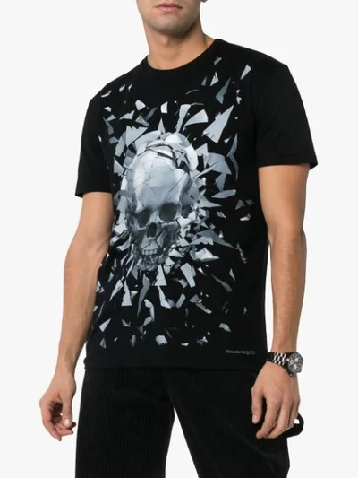 Shop Alexander Mcqueen Graphic Print T-shirt In Black