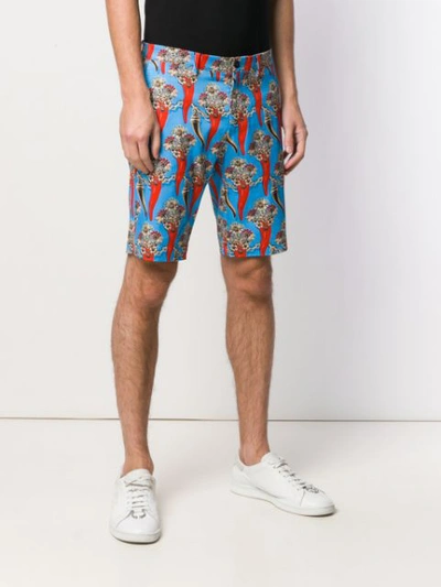 Shop Dolce & Gabbana Printed Bermuda Shorts In Blue