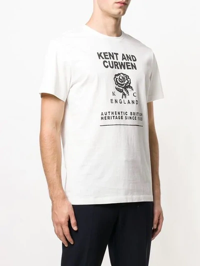 Shop Kent & Curwen Front Logo T In White