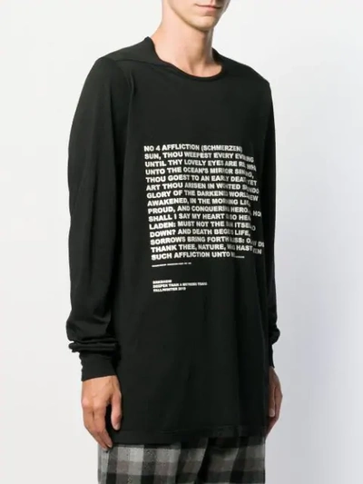 Shop Rick Owens Drkshdw Level Long-sleeved T-shirt In Black