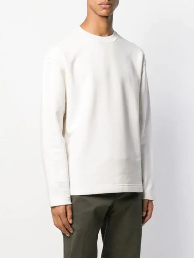 Shop Theory Long Sleeve Sweatshirt In White