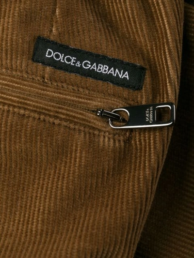 Shop Dolce & Gabbana Corduroy Track Pants In Brown