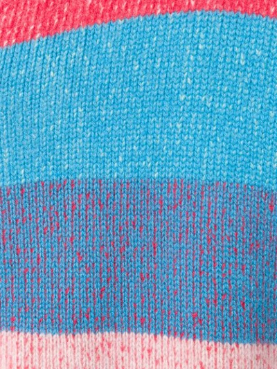 Shop The Elder Statesman Striped Knit Cardigan - Blue