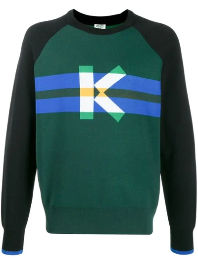 Shop Kenzo Graphic K Jumper In Green