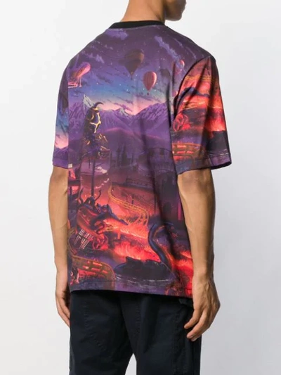 Shop Marcelo Burlon County Of Milan Fantasy Print T-shirt In Purple