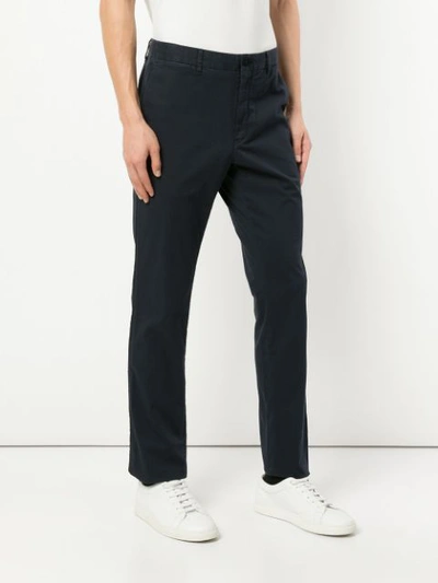 Shop Norse Projects Aros Light Stretch Chino Trousers In Blue