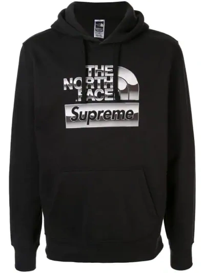 Verduisteren Winst banaan Supreme X The North Face Metallic Logo Hooded Sweatshirt In Black | ModeSens