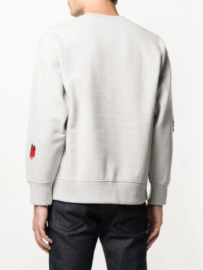 Shop Kenzo Embroidered Sweatshirt In Grey