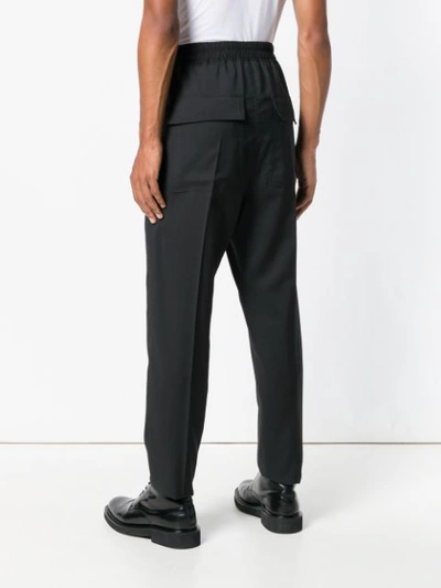 Shop Rick Owens Drawstring Trousers In Black