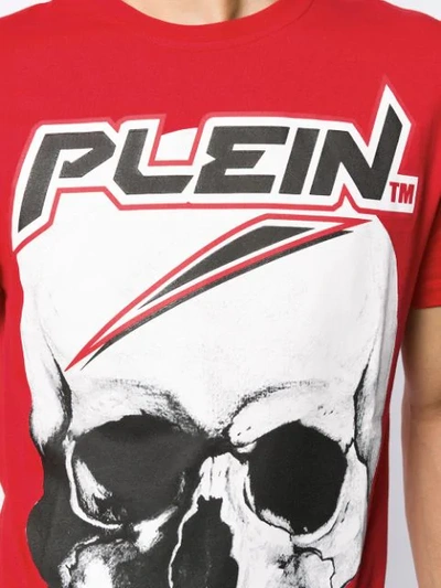 Shop Philipp Plein Skull Print T-shirt In Red