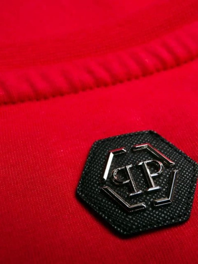 Shop Philipp Plein Skull Print T-shirt In Red