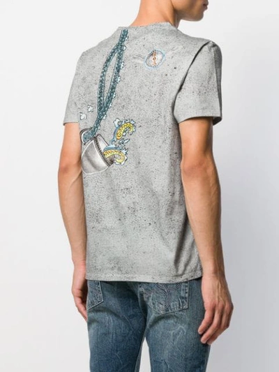 Shop Etro Printed Short Sleeve T-shirt In Grey