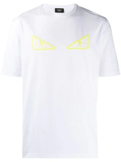 Shop Fendi Appliqué T-shirt In White