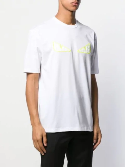 Shop Fendi Appliqué T-shirt In White