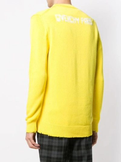 Shop Givenchy Logo Sweater In Yellow